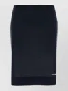 Miu Miu Women Dark Blue Stretch Silk Blend Skirt