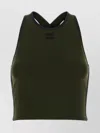Miu Miu Stretch Viscose Blend Crop-top With Contrast Trim