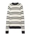 Miu Miu Stripe-print Knitted Jumper In White