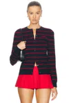 Miu Miu Wool Cardigan 38 In Bleu & Rosso