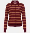 Miu Miu Cardigan Aus Kaschmir Und Seide In Burgund