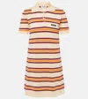 Miu Miu Striped Cotton And Silk Minidress In Multicoloured