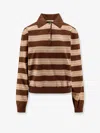 Miu Miu Logo Embroidered Long-sleeved Polo T-shirt In Multi
