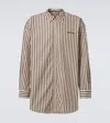Miu Miu Striped Cotton Shirt In White