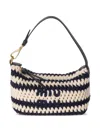 Miu Miu Striped Crochet Shoulder Bag