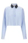 Miu Miu Collar Contrast Stripes Sleeves Long