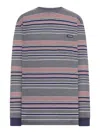 Miu Miu Striped Jersey T-shirt In Multi