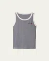 Miu Miu Striped Jersey Tank Top In Multi