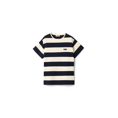Miu Miu Striped Jersey T-shirt In Animal Print