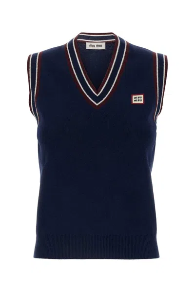 Miu Miu Striped In Navy