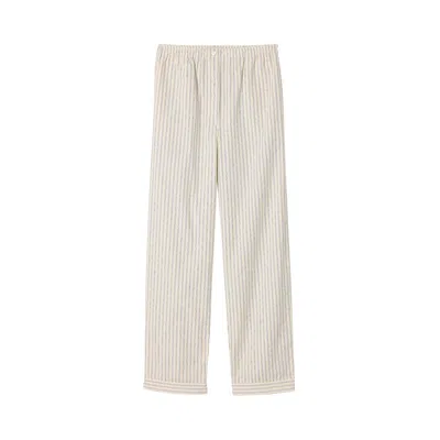 Pre-owned Miu Miu Striped Poplin Pants 'cream' | Women's Size 38 In White