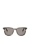 Miu Miu Striped Rectangle-frame Sunglasses In Brown