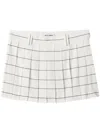 Miu Miu Printed Crepe Mini Skirt In White