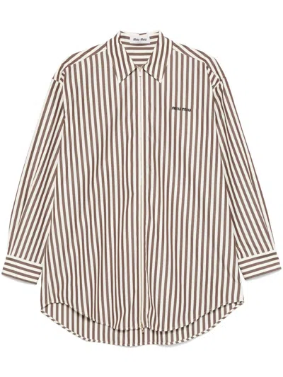 MIU MIU MIU MIU STRIPED SHIRT
