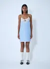 Miu Miu Striped Slip Mini Dress