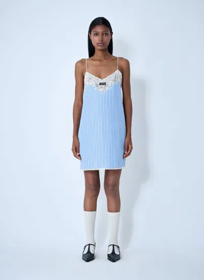 Miu Miu Striped Slip Mini Dress