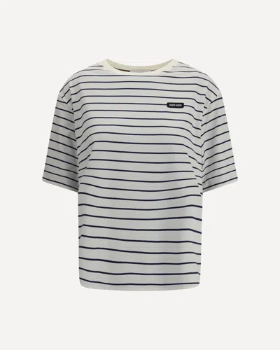 Miu Miu Striped T-shirt In White