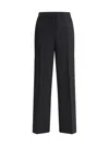 Miu Miu Pinstripe Straight-leg Trousers In Nero