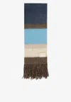 Miu Miu Striped Wool Scarf In Multi