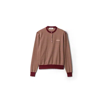 Miu Miu Striped Wool Sweater In Red