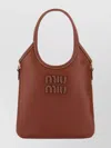 Miu Miu Structured Leather Shopping Tote Top Handle