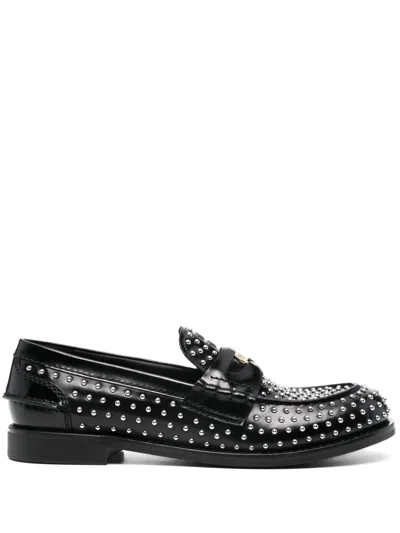 MIU MIU STUD-EMBELLISHED LOAFERS