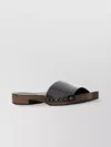 Miu Miu Studded Detail Wooden Sole Clogs