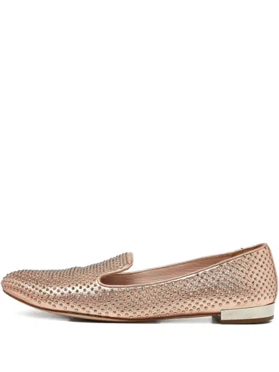 Pre-owned Miu Miu Studded Leather Loafers