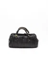 Miu Miu Studded Matelassé Bag In Black