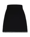 Miu Miu Woman Black Viscose Mini Skirt In Black