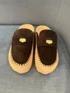 Miu Miu Suede And Raffia Flatform Mules