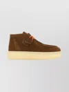 Miu Miu Suede Ankle Boots Round Toe In Brown