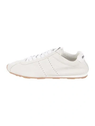 Pre-owned Miu Miu Suede Athletic Sneakers In Gray