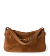 Miu Miu Suede Aventure Shoulder Bag In Brown