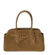 Miu Miu Suede Aventure Top-handle Bag In Green
