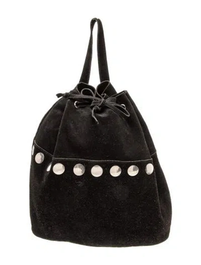 Pre-owned Miu Miu Suede Backpack Vintage In Black