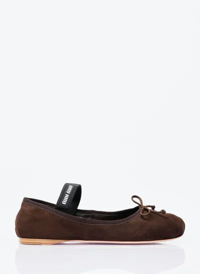 Miu Miu Satin Ballerinas? In Brown