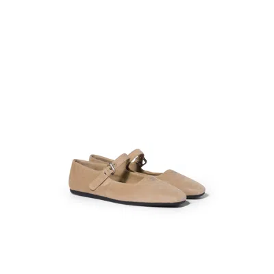 Miu Miu Suede Ballerinas In Brown