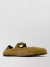 Miu Miu Suede Ballerinas Flat Sole Ruched Detail In Brown