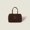 Miu Miu Suede Beau Bag In Brown