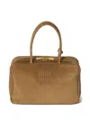 Miu Miu Suede Beau Top-handle Bag In Green