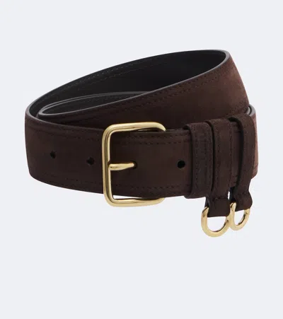 Miu Miu Suede Belt In Brown