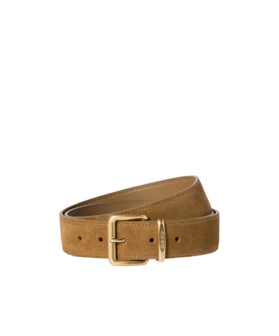 MIU MIU MIU MIU LOGO ENGRAVED BUCKLE BELT