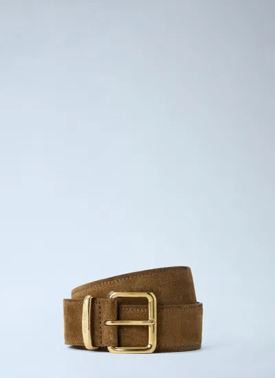 Miu Miu Suede Belt In White
