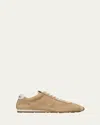 Miu Miu Suede Bicolor Retro Trainer Sneakers In Neutrals