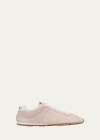 Miu Miu Suede Bicolor Retro Trainer Sneakers In Opale