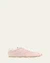 Miu Miu Suede Bicolor Retro Trainer Sneakers In Pink