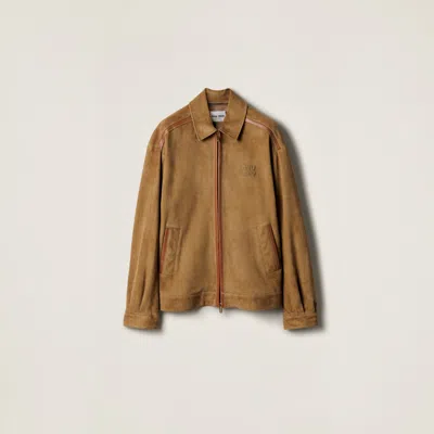 MIU MIU SUEDE BLOUSON JACKET