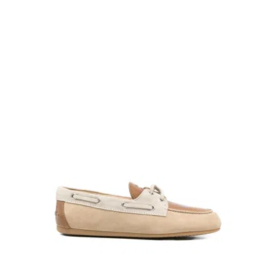 Miu Miu Suede Boat Shoes In Multi