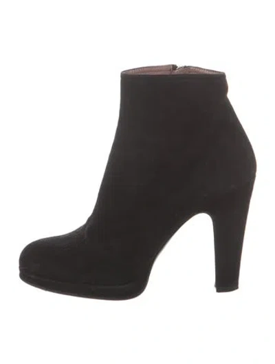 Pre-owned Miu Miu Suede Boots In Black